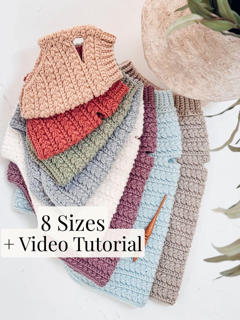 🧶Crochet Dog Sweater Pattern